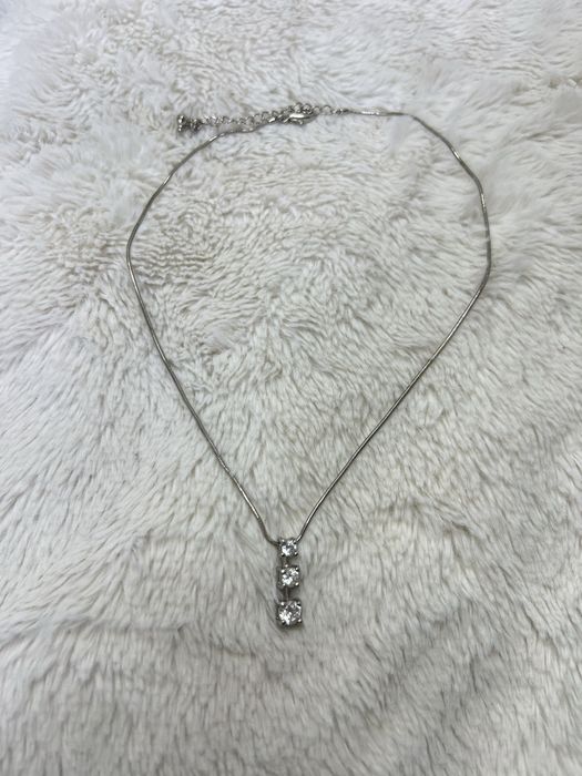 Łańcuszek elegancki cyrkonie stal nierdzewna glamour 24