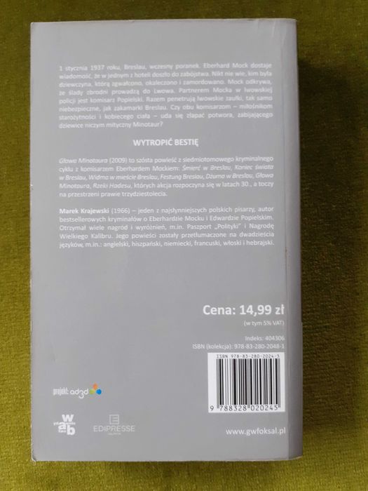 Głowa Minotaura kryminał Marka Krajewskiego
