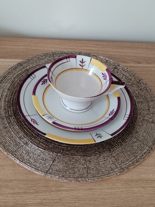 Zestaw śniadaniowy porcelana BAVARIA malowane ręcznie