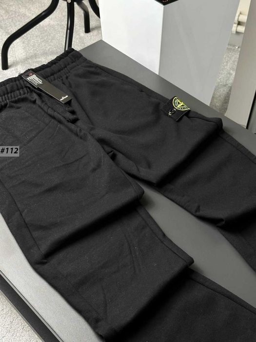 Спортивні Штани Stone Island (Cotton 100%) Черные Штаны Стон Айленд