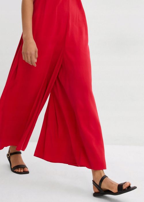 B.P.C kombinezon czerwony z szerokimi prostymi nogawkami ^48