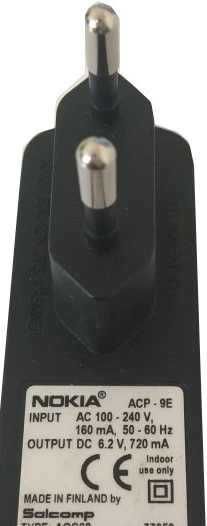 Oryginalna ładowarka Nokia 6650, 6310i, 6150, ACP-9E Nokia 6,2V, 720mA