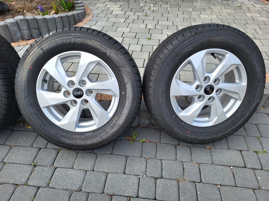 Kola letnie BRIDGESTONE ford custom 25r , idealne, jak nowe 215/65/16C