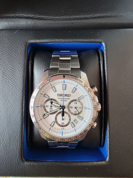 Чоловічий годинник Seiko Chronograph 6T63-00D0 White Quartz