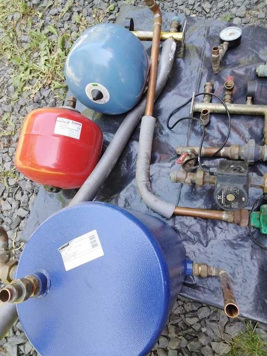 Używany bojler Galmet 200l z grzałką i osprzęt kotła