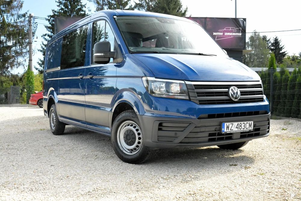 Volkswagen Crafter Brygadówka 6. os L3H2 Salon PL ASO Kamera Tempomat FullLink FV23%