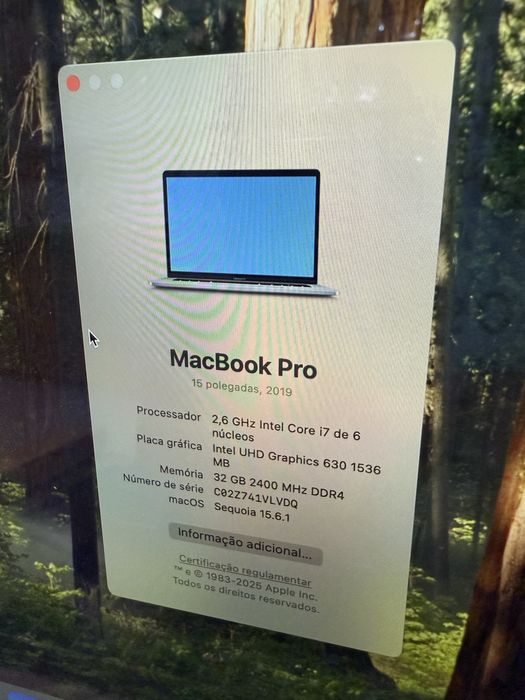 Macbook Pro 15 i7 2019
