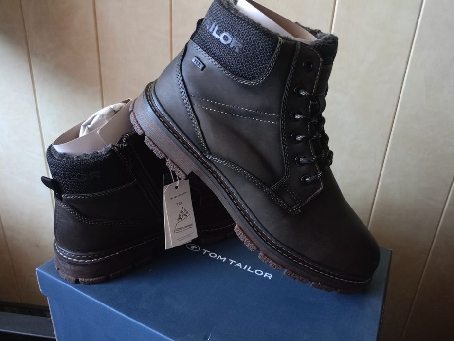 Nowe męskie buty za kostkę Tom Tailor ocieplane idealne na jesień 45