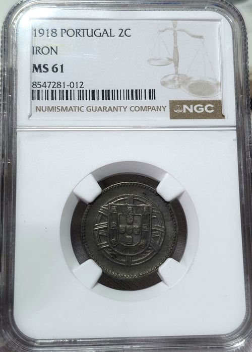 2 centavos 1918 Ferro MS61