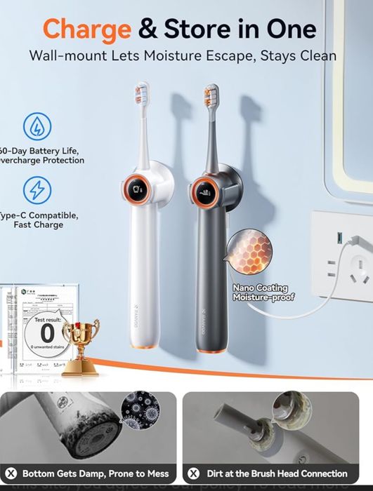 Це електрична зубна щітка RANVOO AirJet PH3.