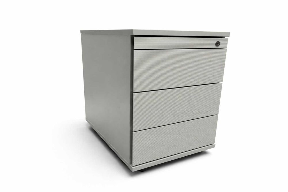 Kontener pod biurko komoda z 3 szufladami organizer - szary