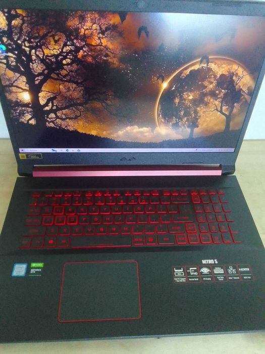 Acer nitro 5 , 1512GB, i7, 1660Ti, Zadbany. Matryca 17'3 144Hz
