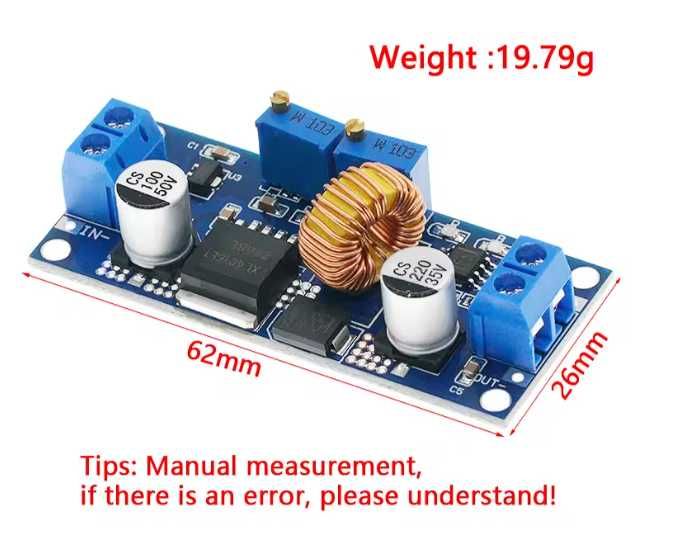 Живлення 12в 1,25 - 32В DC-DC CC/CV/LED XL4015 5A