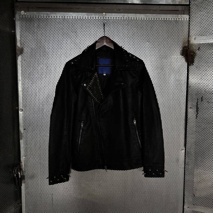 Archival Heavy Spiked Leather Biker Jacket