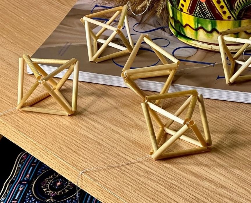 Набір житня соломка різдвяний павук з соломи комплект солом'яний