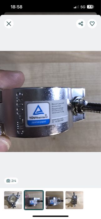 Braçadeira 100kg Tuv Rheinland - Novo