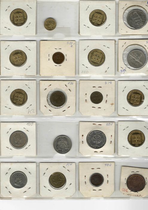 Lote 20 Moedas Macau, Índia Portuguesa, Caraíbas, Singapura, Maurícias
