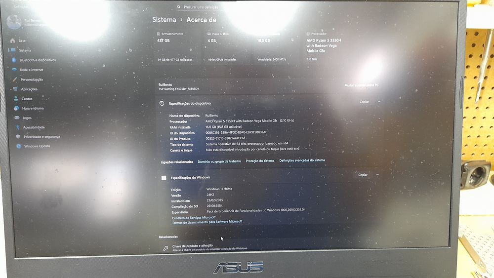 Portatil Asus tuf gaming