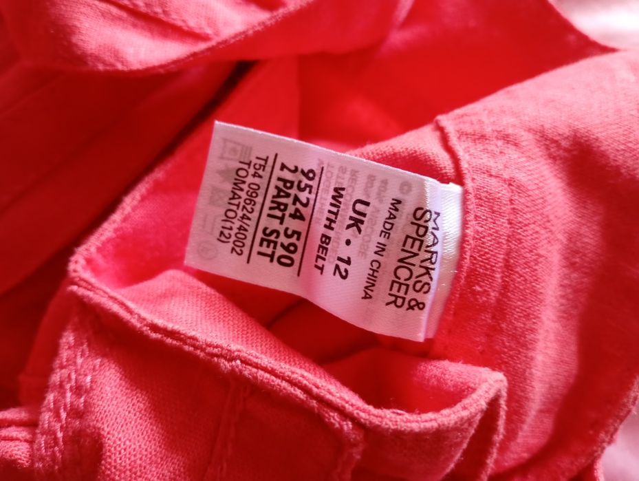 M&S Spodnie lniane kuloty ,lato upał,urlop,size 12