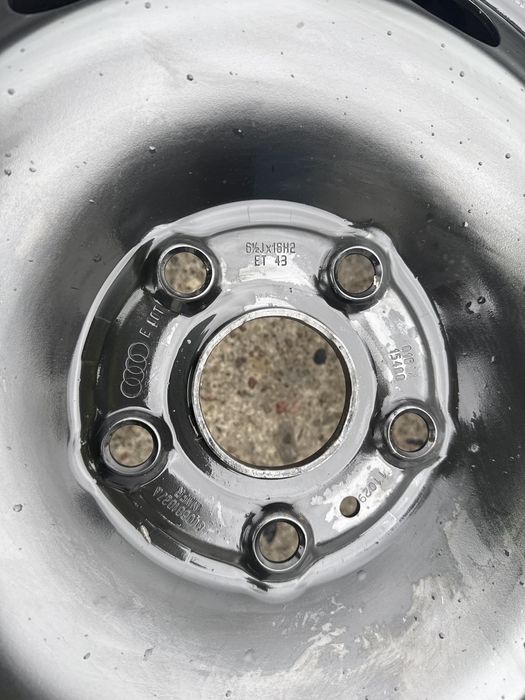 4x felgi stalowe 5x112 r16 et43 6,5J Stalówki Oryginał VAG Audi 16”