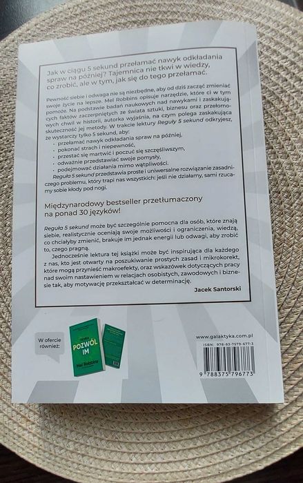 Nowa książka M. Robbins " Reguła 5 sekund "
