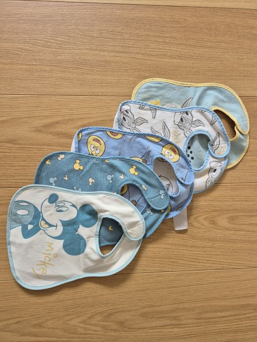 Zestaw śliniki dla chłopca_Myszka Miki, Królik Bugs_So Cute_5 szt.