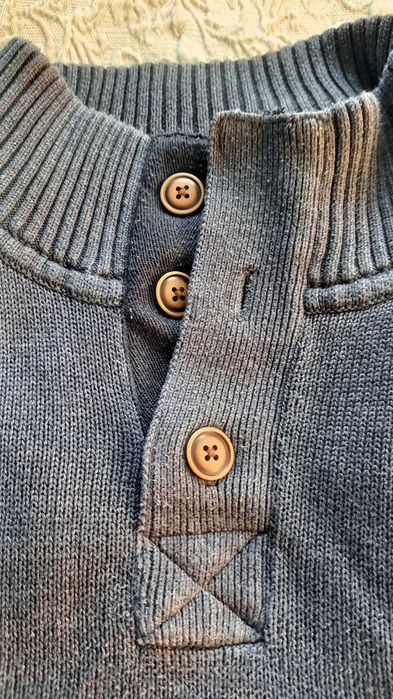 Granatowy sweter męski - półgolf