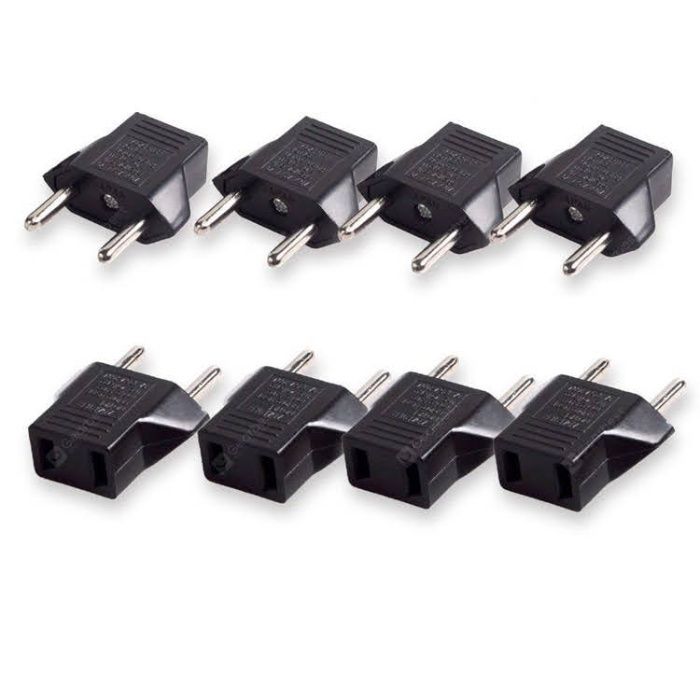 Wtyczka przejściówka adapter US na EU zasilanie 6A, 125250V Piastów