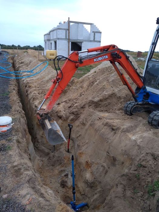 Montaż oczyszczalni ścieków. Deszczówki