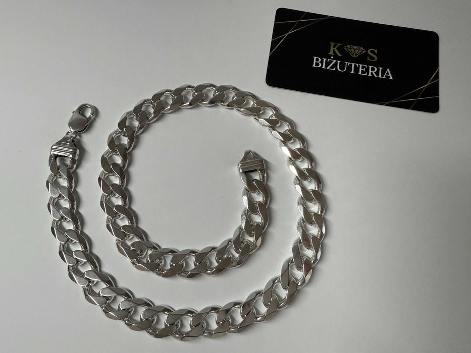 Srebrny Łańcuszek splot Pancerka 53 CM 136 GRAM ! PR. 925 Okazja !