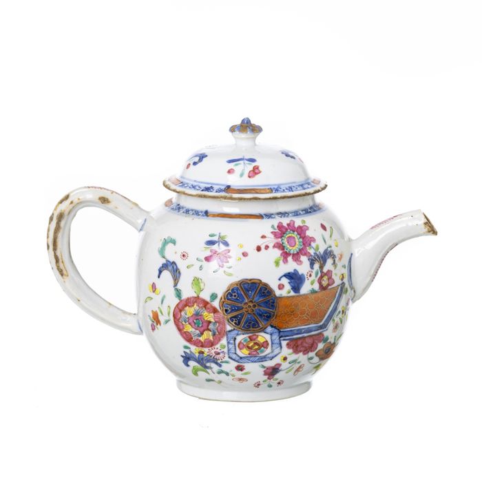 Porcelana chinesa - Bule folha tabaco - C. das Índias - Século XVIII