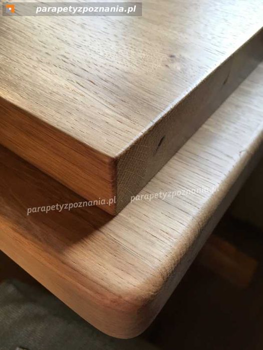parapety wewnętrzne drewniane - dębowe