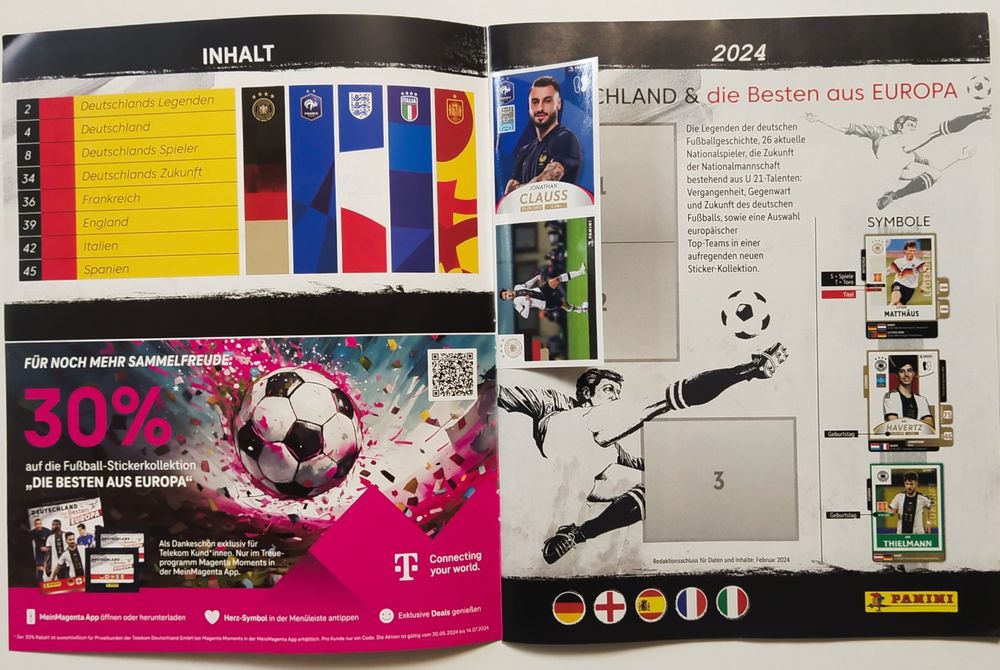 Panini футбол, стартпак, Німеччина та найкраще