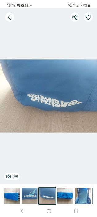 Caretero simplo łóżeczko turystyczne granatowe