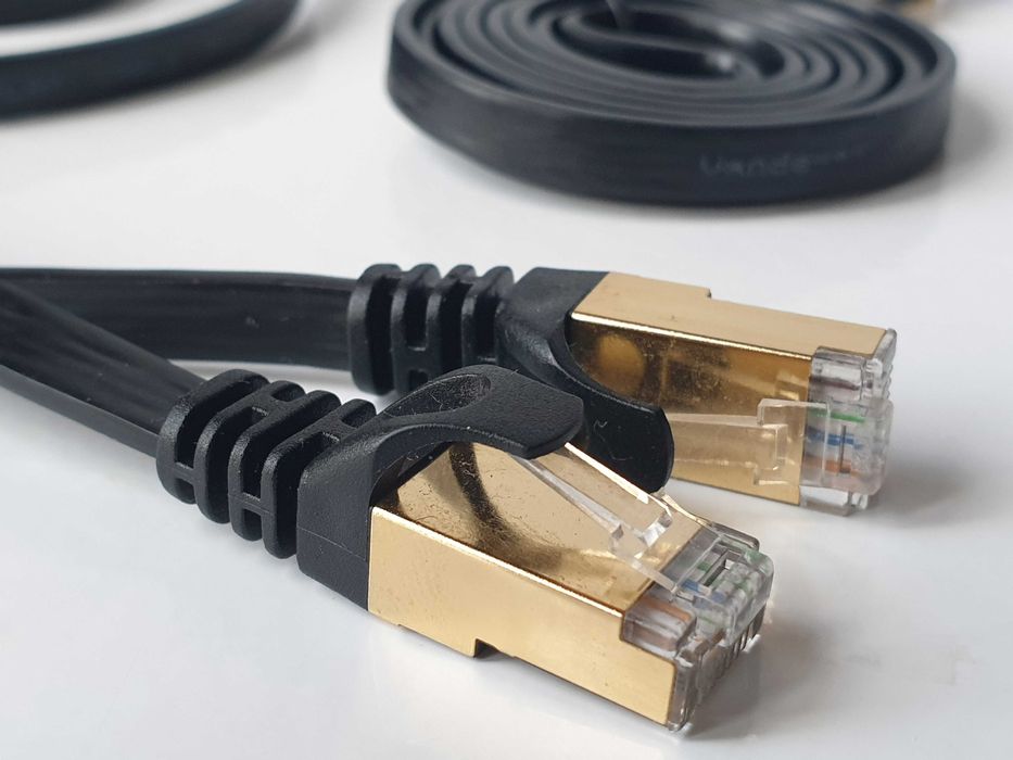 Патч корд CAT 7   10Gbp  600MHz 10Gbp Vandersail  плоский   1м