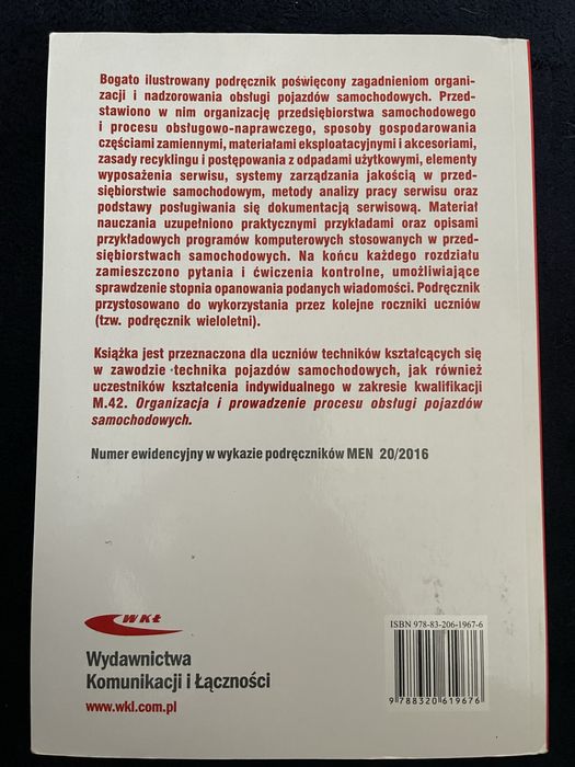 Organizacja i Nadzorowanie Obsługi Pojazdów Samochodowych
