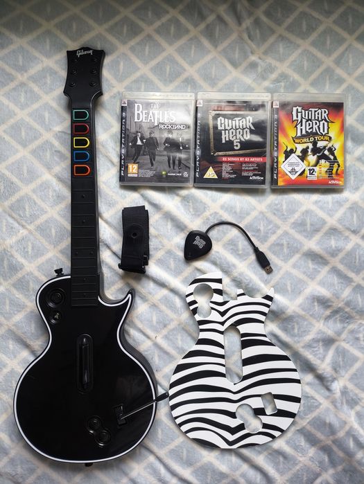 Pack Guitar Hero Gibson Les Paul + Jogos (PS3)