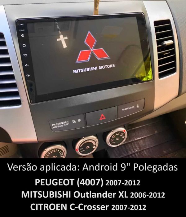 Rádio 2DIN • Citroen Crosser • Peugeot 4007 • Mitsubishi Outlander ASX