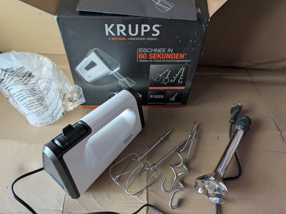 Krups mikser z osprzętem uszkodzony