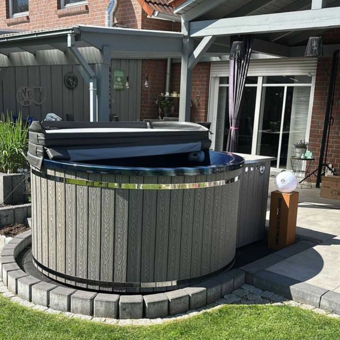 Pokrywa Termiczna do Balii Ogrodowej, Jacuzzi Grafit Okrągła 225cm