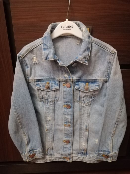 Детский фирменный джинсовый пиджак М&S 4-5