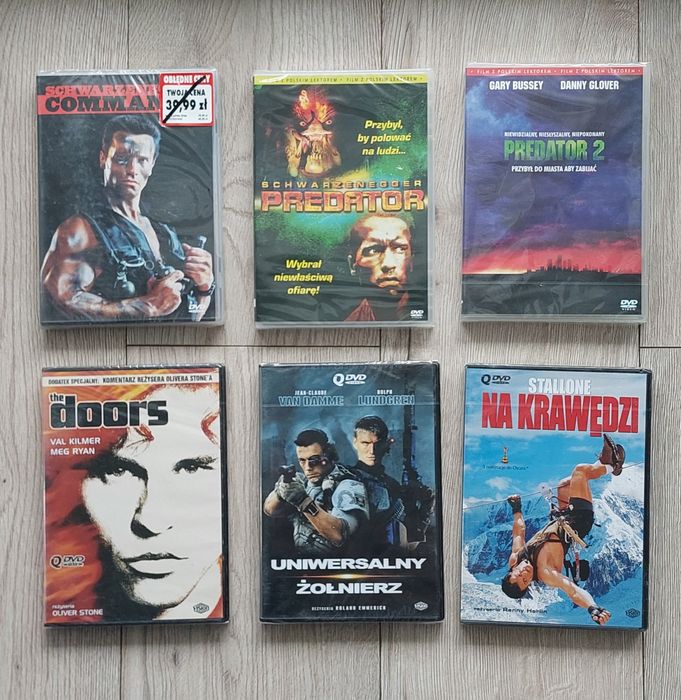 6 szt filmów DVD jeszcze w folii