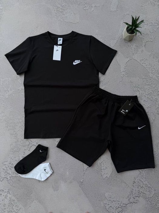 Чоловічий спортивний костюм найк футболка + шорти Nike [S/M/L/XL/XXL] + шкарпетки 2 пари!