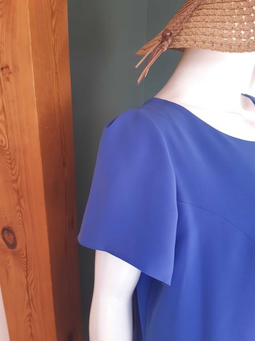 niebieska chabrowa indygo sukienka elegancka weselna Onari 52 6XL