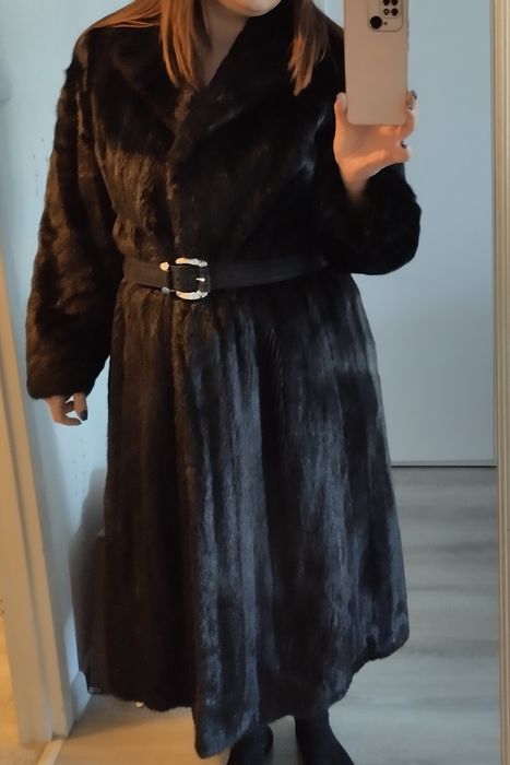 Futro z Norek brązowe