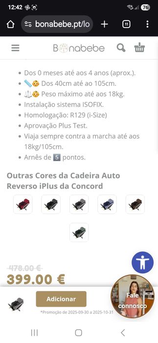 Vendo bebe conforto urgente