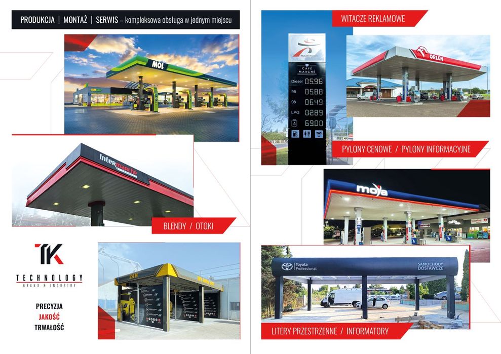 Reklama Wizualna Pylony Reklamowe Kasetony Reklamowe Litery producent