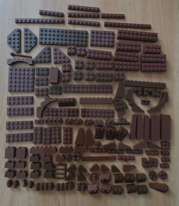 Lego Pirates, Minecraft, Western mix (miks) różnych brązowych elementów
