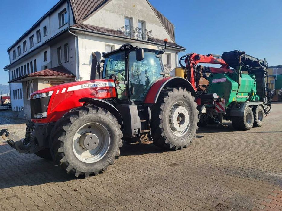 Rębak Jenz 582 z Massey Ferguson 8680 komplet