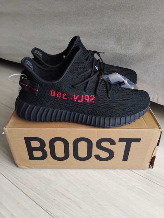 Yeezy Boost V2 black red Adidas buty